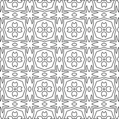 Fototapeta premium Geometric vector pattern with Black and white colors. abstract ornament for wallpapers and backgrounds.
