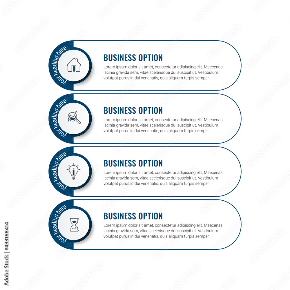 Poster business data visualization. timeline infographic icons designed for abstract background template. v