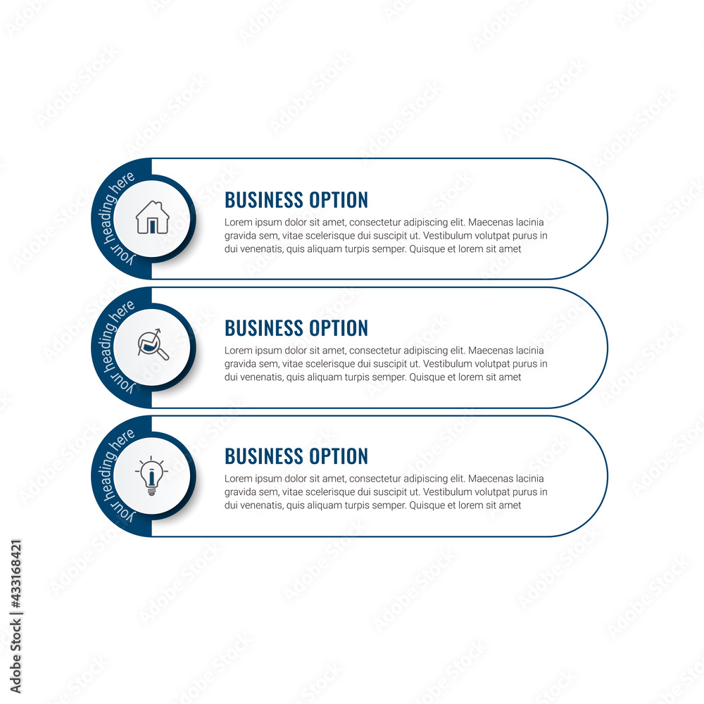 Poster business data visualization. timeline infographic icons designed for abstract background template. v