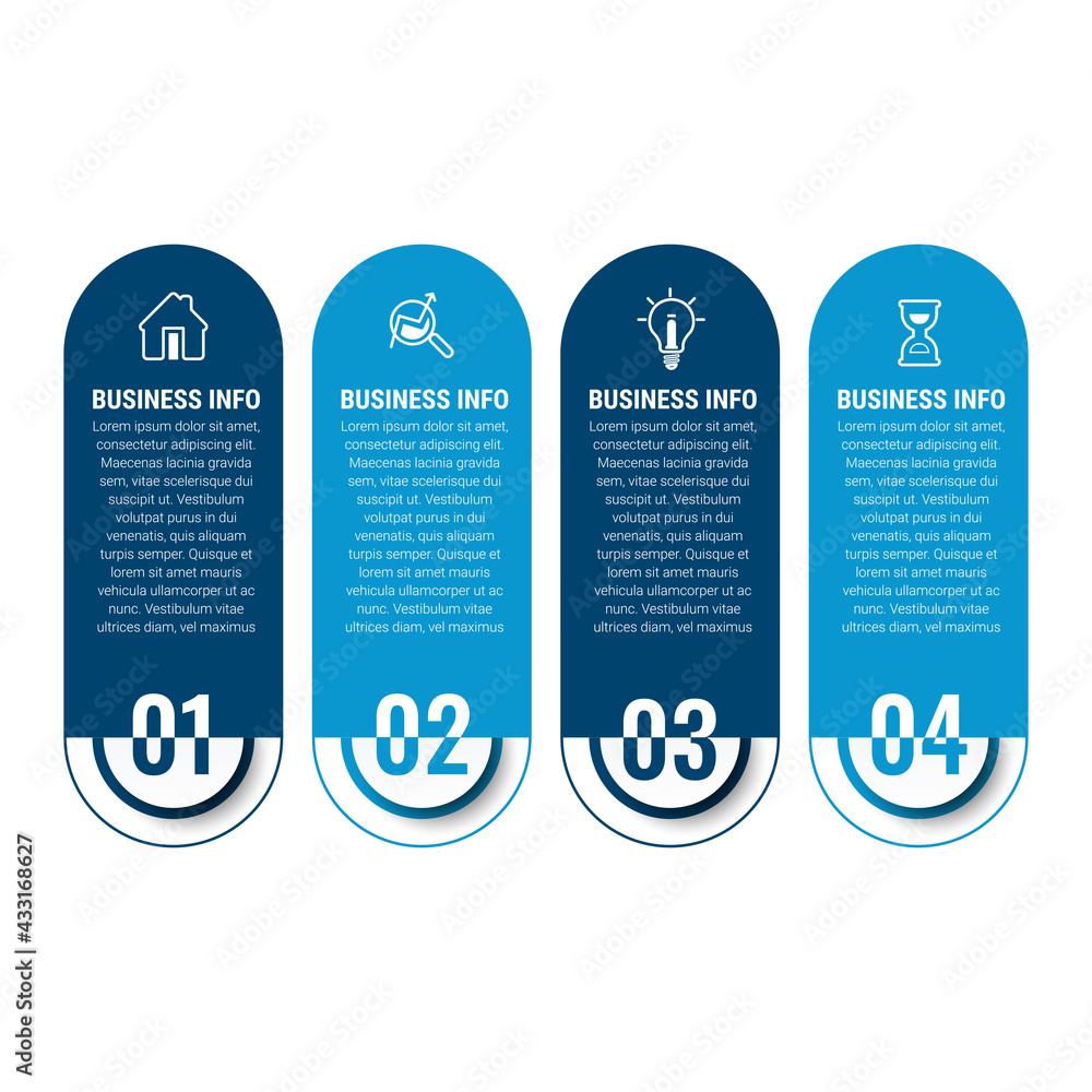 Poster business data visualization. timeline infographic icons designed for abstract background template. v