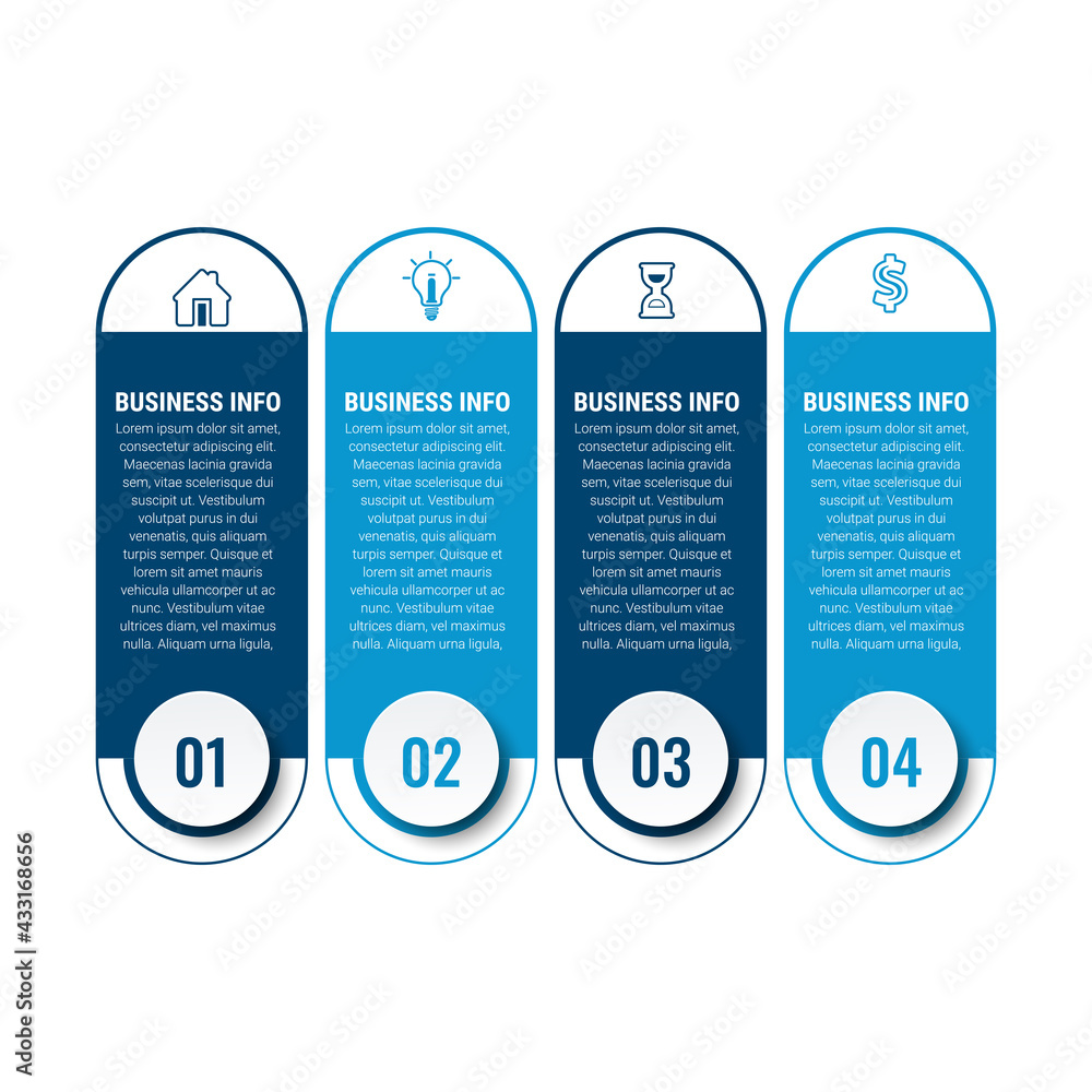 Poster business data visualization. timeline infographic icons designed for abstract background template. v
