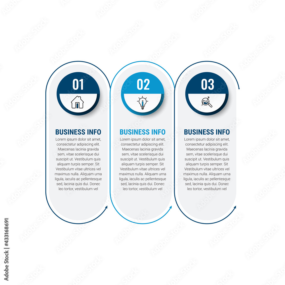 Poster business data visualization. timeline infographic icons designed for abstract background template. v