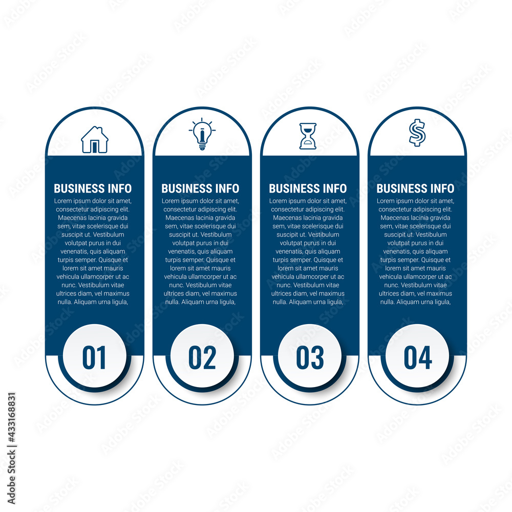 Poster business data visualization. timeline infographic icons designed for abstract background template. v
