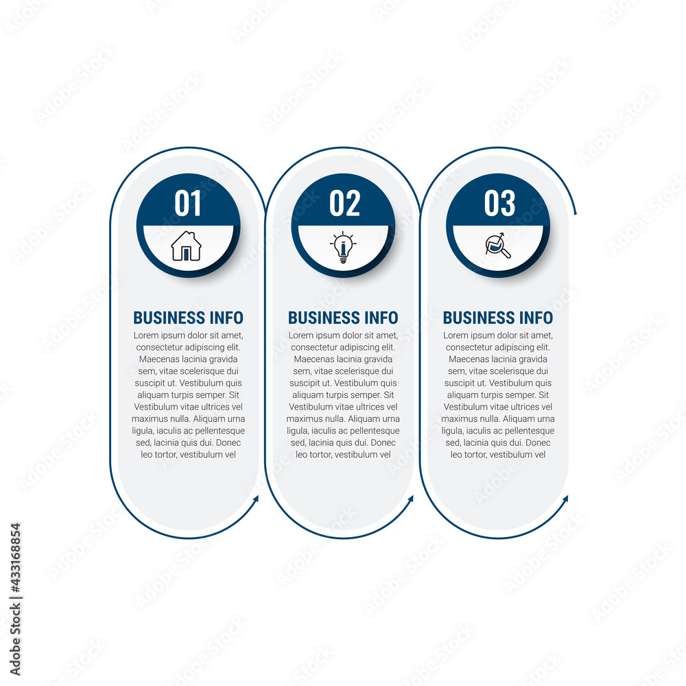 Poster business data visualization. timeline infographic icons designed for abstract background template. v