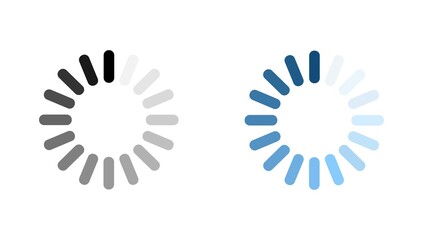 DOWNLOAD SIGN. LOAD ICON. LOAD SYSTEM. DATA LOAD. FROZE COMPUTER. LOAD ICON BLUE AND BLACK.