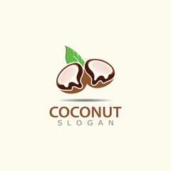 Coconut Logo image Design Template. Nature Product of Coconut Vector