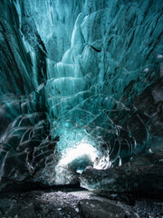 Glacier ice cave