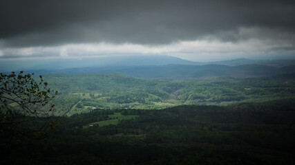 storm clouds and bad weather in the Ozark Mountains