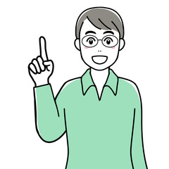 A young woman explaining something in smile