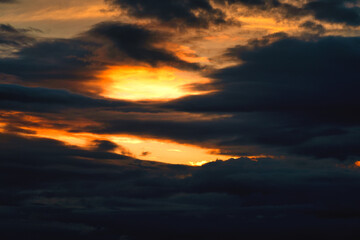 Fototapeta na wymiar Fantastic sunset clouds, perfect for cloud replacement. 
