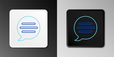 Line Speech bubble chat icon isolated on grey background. Message icon. Communication or comment chat symbol. Colorful outline concept. Vector