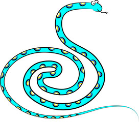 vector colour snake cartoon