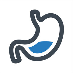 Fototapeta premium Gastroenterology icon, vector and glyph