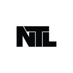 NTL letter monogram logo design vector