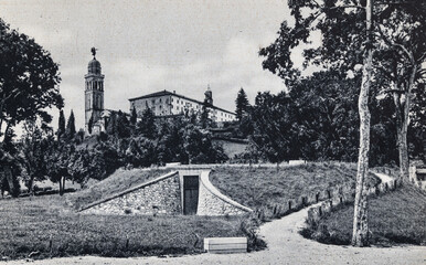 Udine Castle landscape in the 1950s