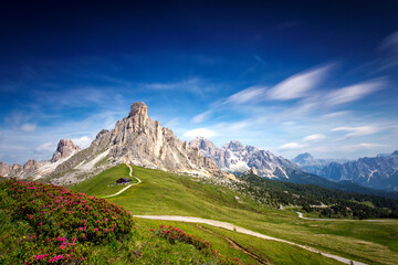 Passo di Giau in Dolomites Italy