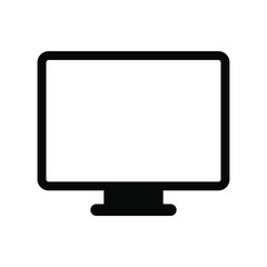 Monitor screen icon vector graphic illustration