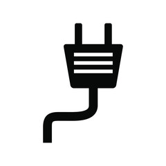 Electrical plug icon vector graphic illustration