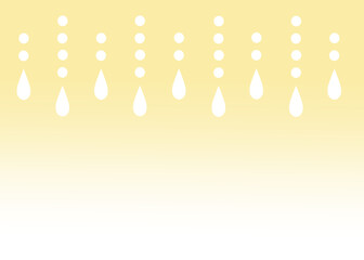 雨のしずく　黄色のグラデーション
