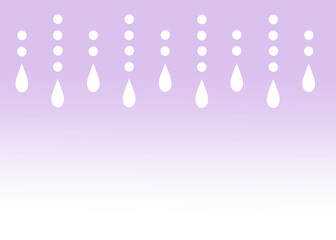 雨のしずく　うす紫色のグラデーション