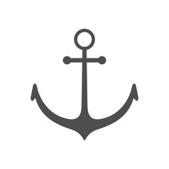 Anchor vector single icon, separate isolated sign. Retro sea ship nautical equipment. Navy travel vintage equipment