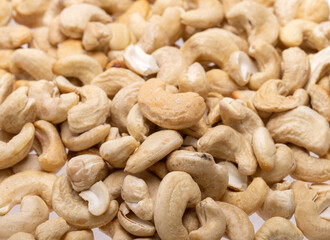 Close up of Cashew nuts. Perfect as a snack.