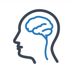 Human Brain icon, vector and glyph