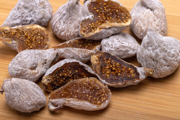 dried figs sprinkled with rice flour. A healthy and nutritious snack and an excellent culinary addition