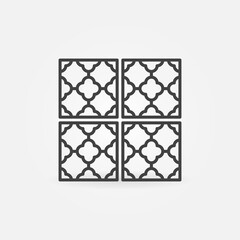 Floor or Wall Tiles outline vector concept icon
