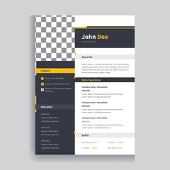 Modern C Resume Template