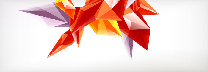 Vector 3d triangles and pyramids abstract background for business or technology presentations, internet posters or web brochure covers