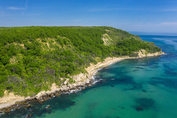 Aerial view to a beautiful beach on Black Sea, Bulgaria