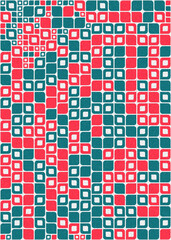 Fototapeta premium Abstract Geometric Pattern generative computational art illustration