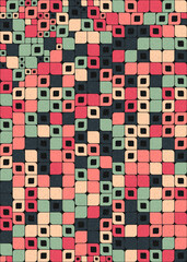Abstract Geometric Pattern generative computational art illustration