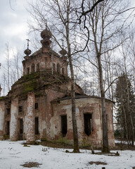 destroyed Orthodox church