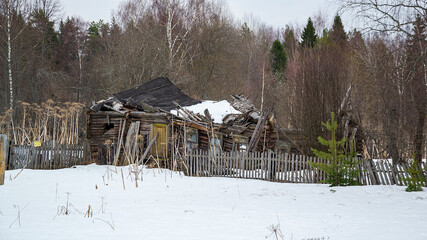 house in a ruined village