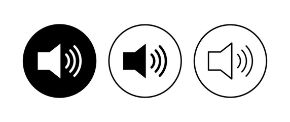 Speaker icon set. volume icon vector. loudspeaker icon vector. sound symbol