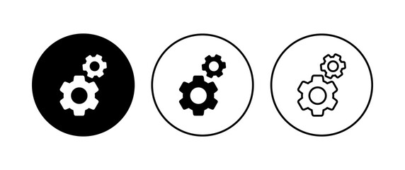 Setting Icon set. Cog Settings Icon Symbol