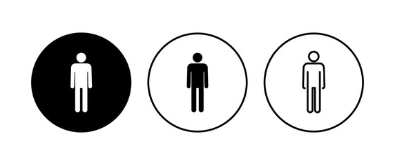 Man icon set. male icon vector. human symbol