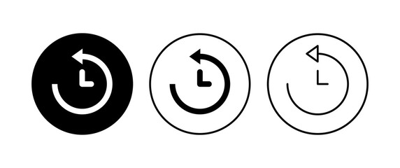 History icon set. recent event history