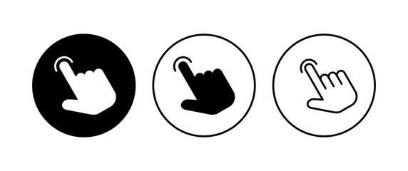 Hand click icon set. pointer icon vector. hand cursor icon vector