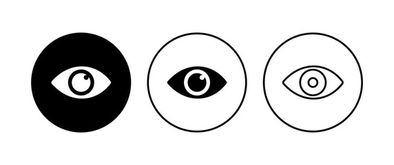 Eye icon set. Eye vector icon. Look and Vision icon.