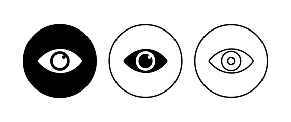 Eye icon set. Eye vector icon. Look and Vision icon.