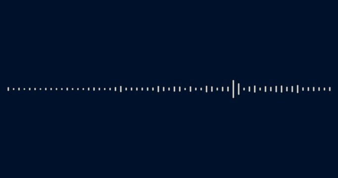 Sound wave. Visualization sound graphic element. 4k. Alpha channel.