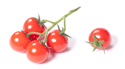 Close up of a cherry tomatoes, isolated