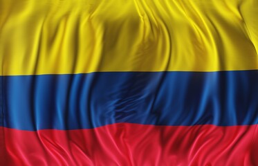 Abstract Colombia Flag 3D Render (3D Artwork)
