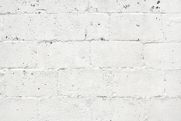 Old white brick wall as background