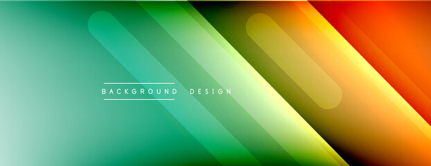 Dynamic lines abstract background. 3D shadow effects and fluid gradients. Modern overlapping forms