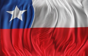 Abstract Chile Flag 3D Render (3D Artwork)