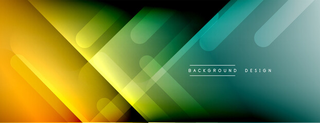 Dynamic lines abstract background. 3D shadow effects and fluid gradients. Modern overlapping forms